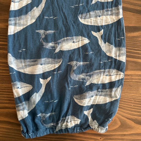 Baby Milkbarn Blue White Whale Print Sleep Sack 0-3 Months - Picture 5 of 6